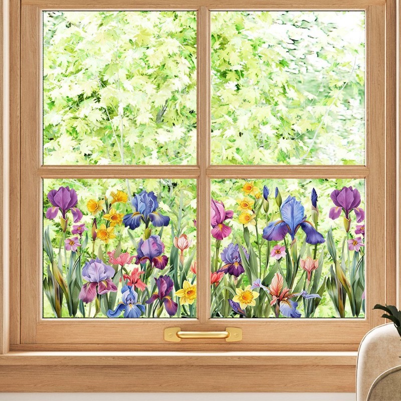 Renkli Güzel Iris Çiçek duvar  - Pvc Panel Background incelemesi ve fiyatı